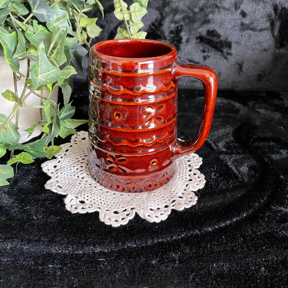 Mar-crest Daisy&Dot German Beer Stein Pottery Mug USA Colorado Brown Stoneware